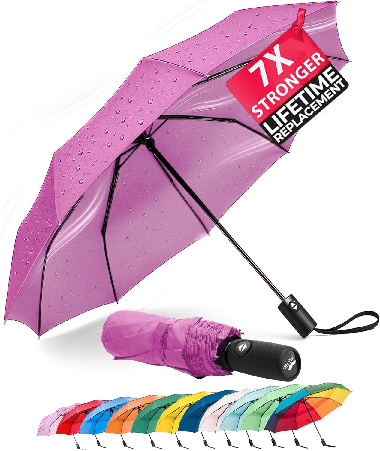 Mr. Pen- Windproof Travel Umbrella, Automatic Umbrellas for Rain, Compact