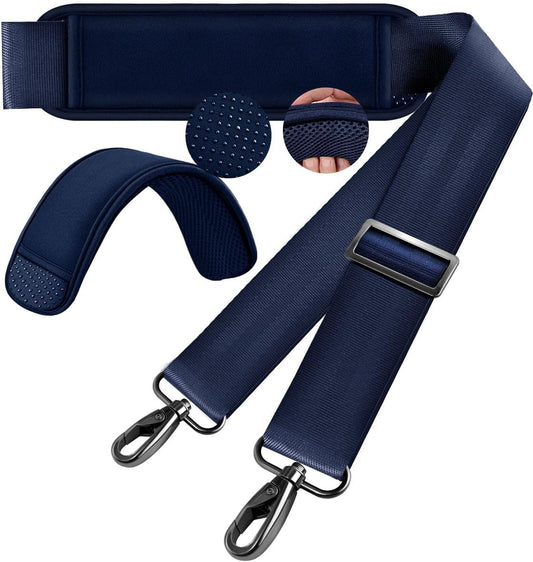 60 Inch Shoulder Strap, Ultra-Thick and Padded with Metal Swivel Hooks for Laptop Messenger and Crossbody Canvas Bags