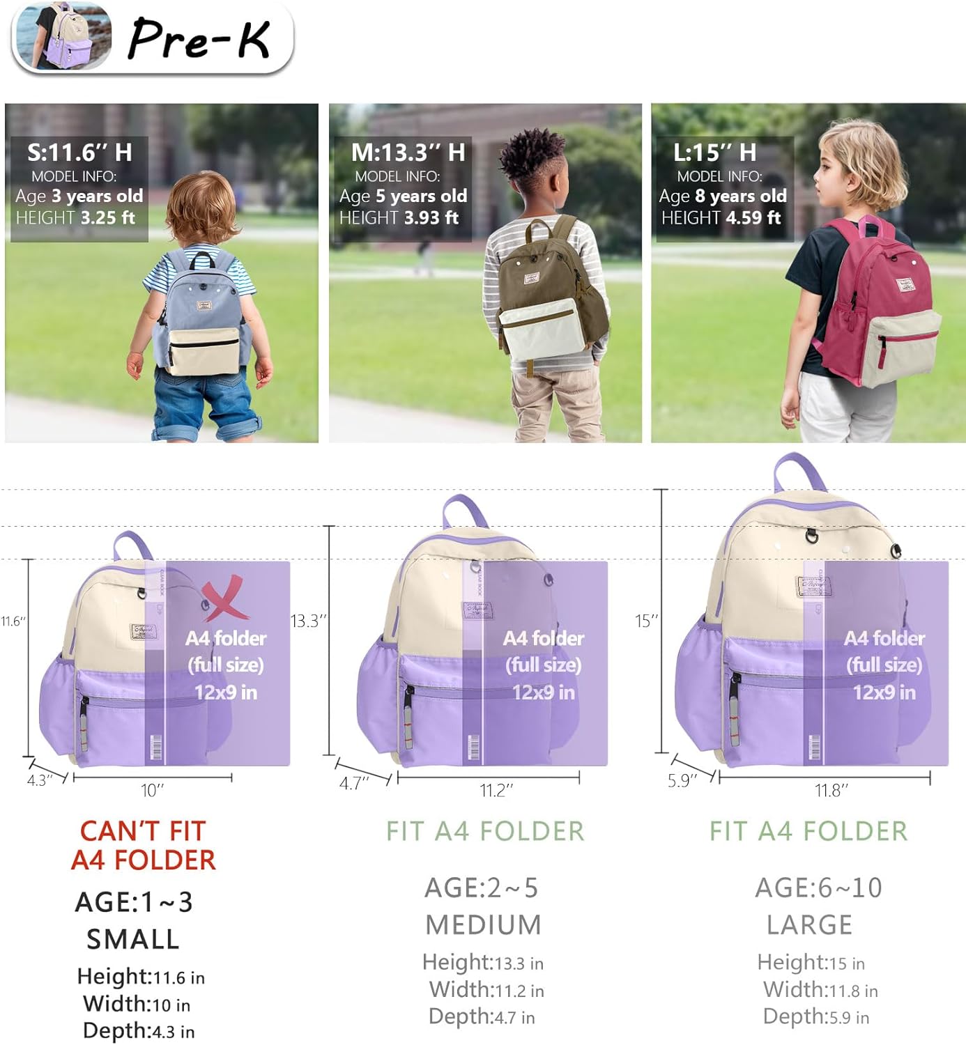 Toddler Backpack for Toddlers 1-2: Baby kids Backpack for daycare Boys Girls Not fit Folder