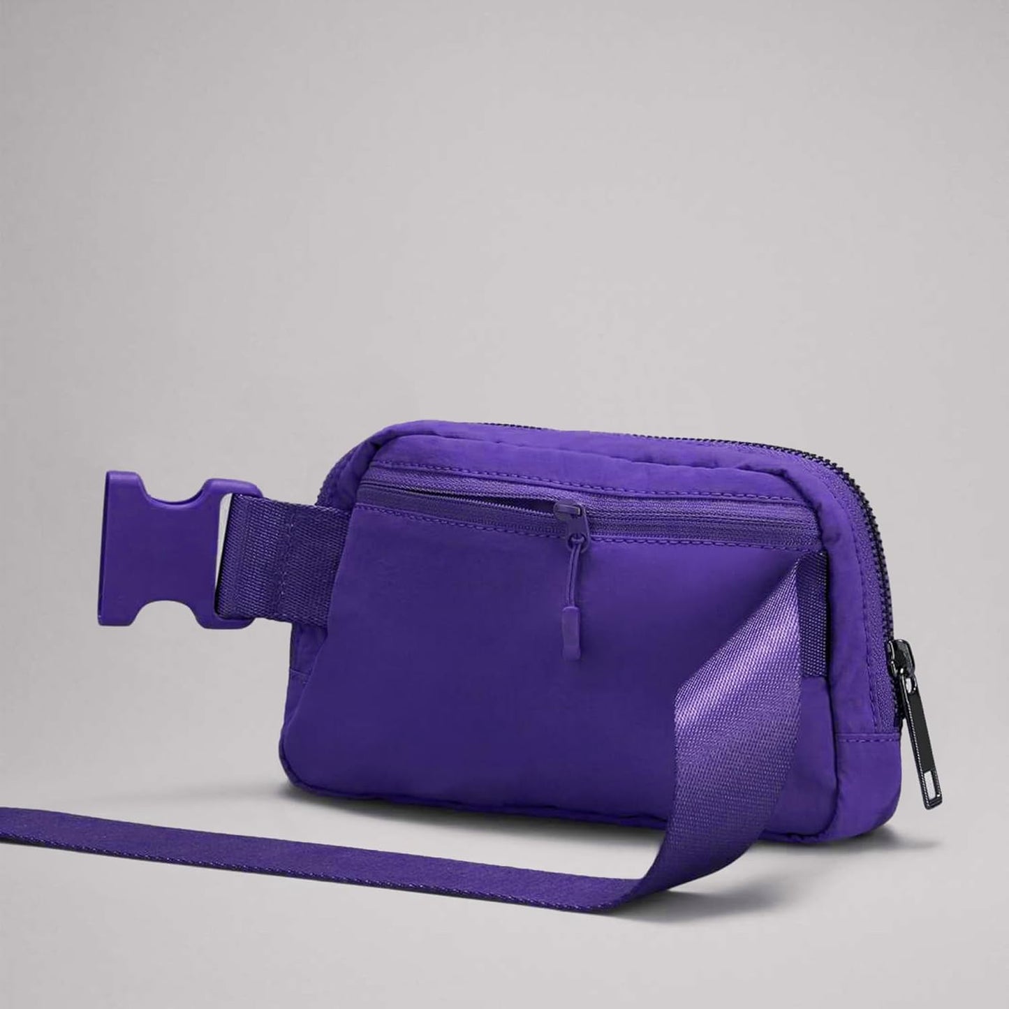 Cross Body Fanny Packs for Women Men Fashion Waist Bag Pouch Nylon Small Travel Crossbody Bags Mini Purse Everywhere Belt Bag Bum Bag with Adjustable Strap for Workout Running Hiking Violet