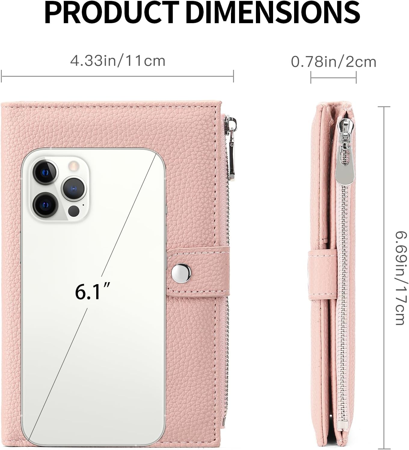 Passport Holder for Women Leather Passport Wallet for Travel RFID Blocking Passport Wallet Credit Card Holder with Zipper Pocket