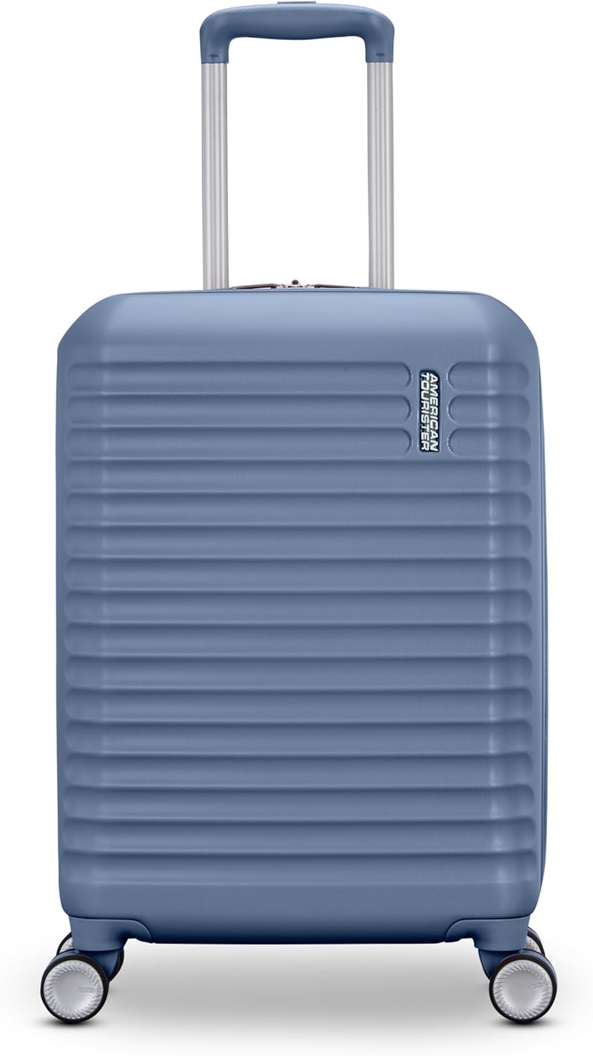American Tourister Stratum 3.0 Carry-On Spinner, Airline Approved, Durable Hardside Luggage, Expands 1.5", RightHeight™ Adjustable Handle, Elemental Blue