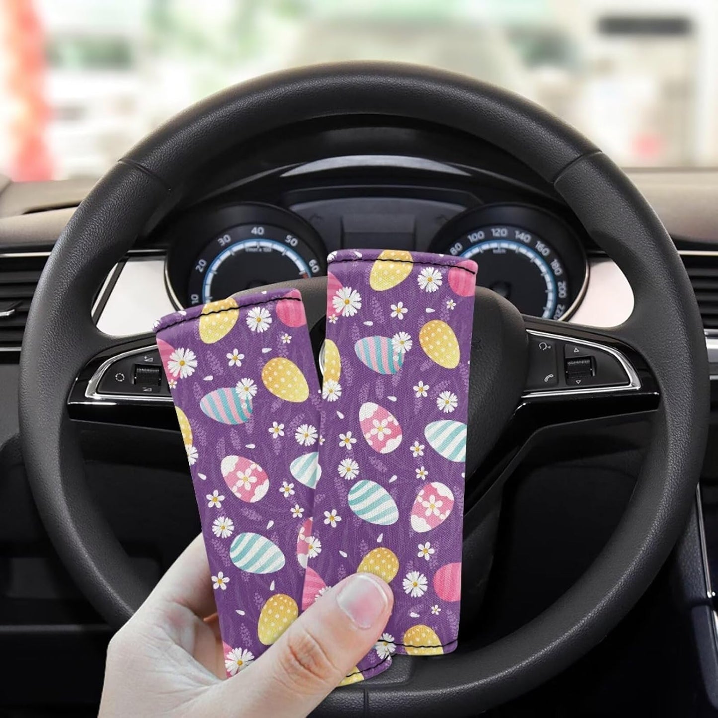 Eggs Suitcase Handle Protection Sleeve Cover Set Easter Luggage Handle Wraps for Suitcase Travel Accessories for Women Girls Gifts