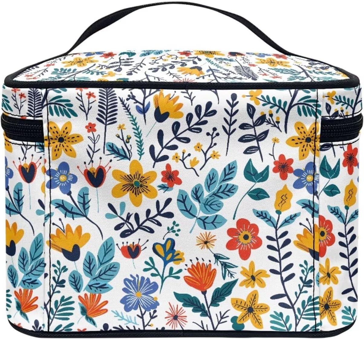 JoyLamoria Makeup Bag Pouch Cosmetic Bag Toiletry Bag Desk Cosmetics Pouch Storage Decor, Flower Blossoms