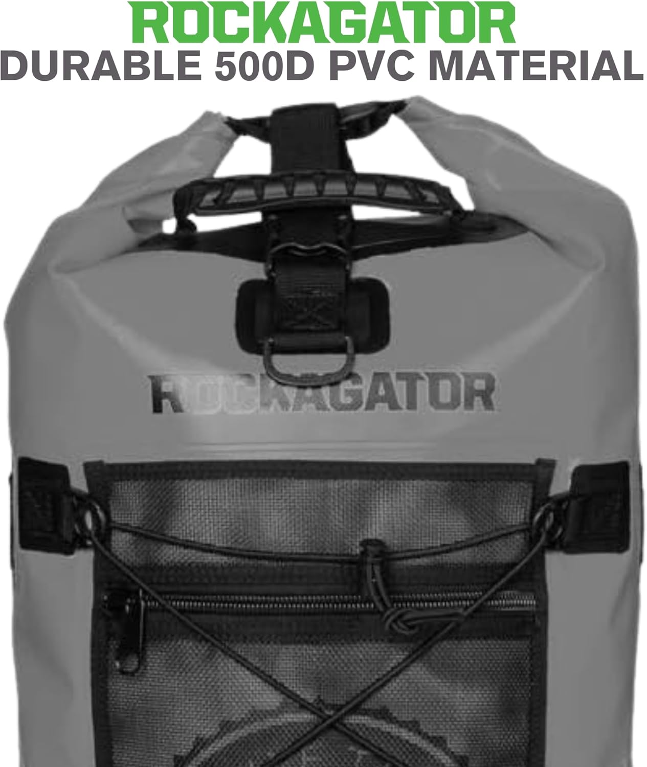 Rockagator Kanarra 90L Waterproof Backpack for Camping, Hiking, Mountaineering, Backpacking, Hunting, Fishing, Canoeing, Outdoor Activities, The Wet Outdoors - Large Capacity, Roll Top Closure, Gray