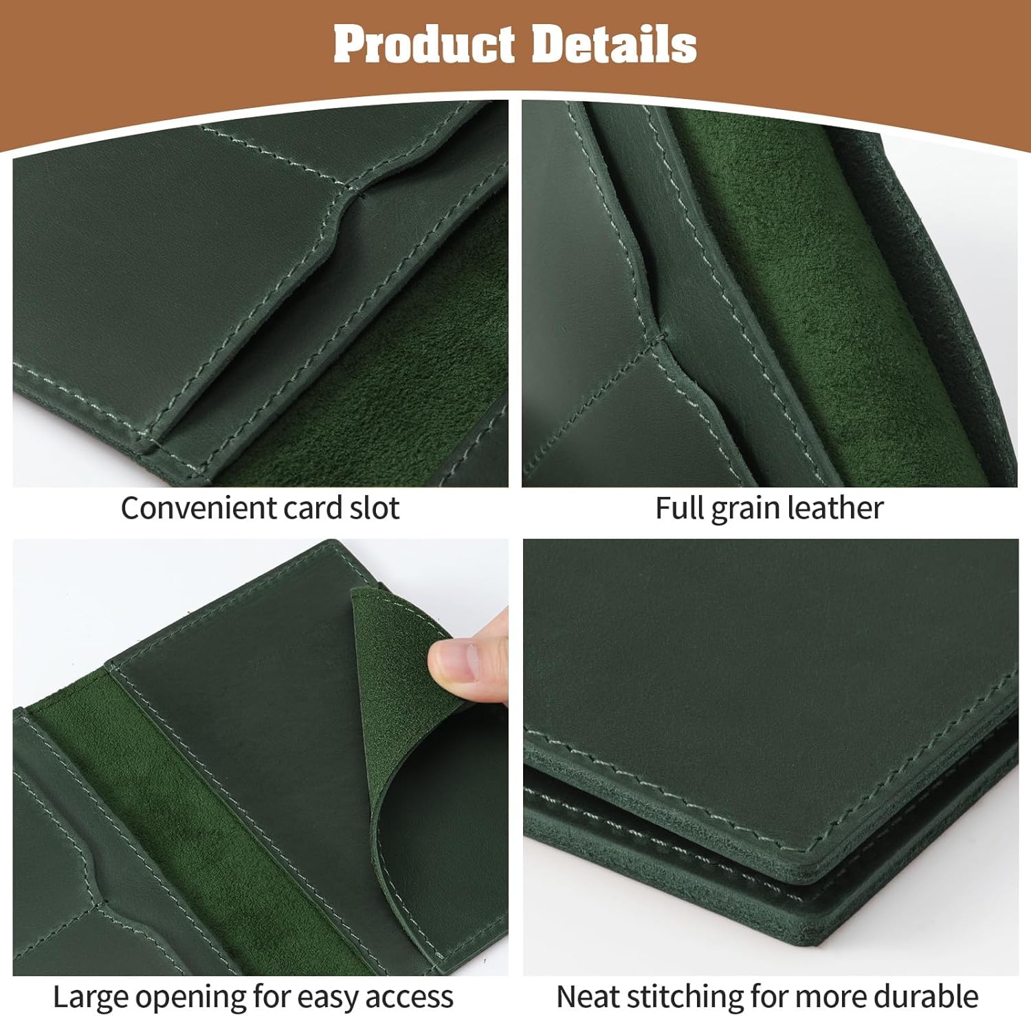 Jack&Chris Leather Passport Holder, Handmade Passport cover, Travel Wallet Cover Case for Men and