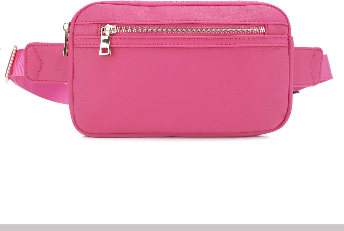 LOVESOME Vegan Leather Everywhere Fashion Waist Bag Fanny Pack Crossbody Bag Belt Bag Sling Bag with Adjustable Strap for Women (Fuchsia)