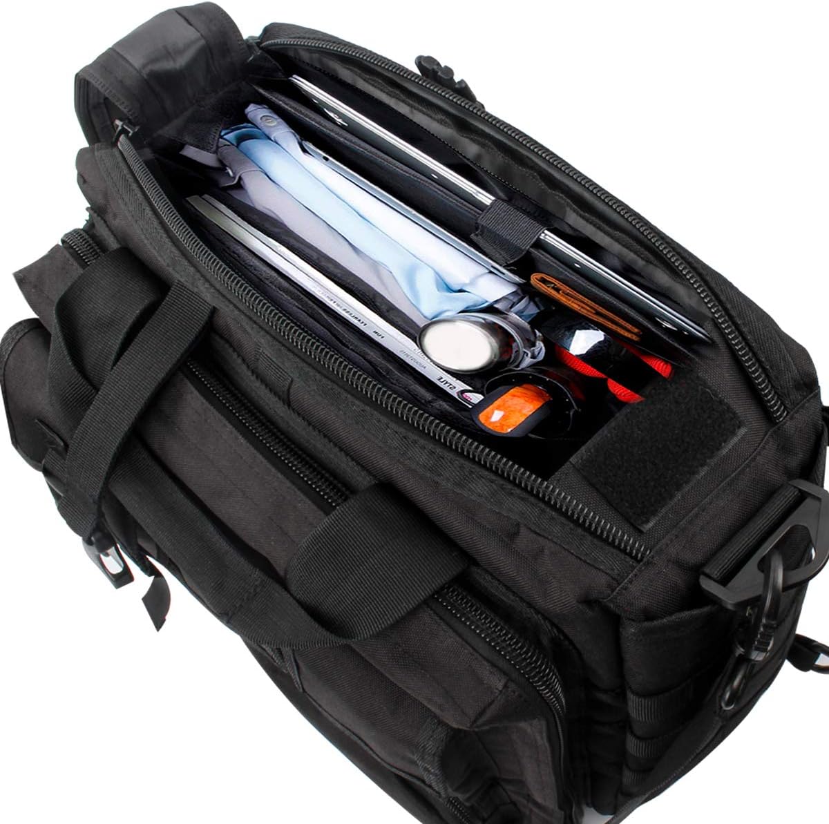 GES Tactical Briefcase, 17.3 Inch Men's Messenger Bag Military Briefcase for Men,Black