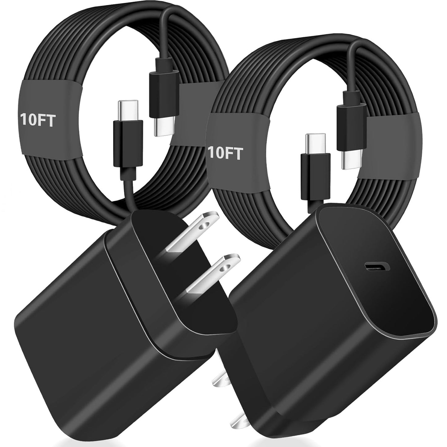 Samsung Super Fast Charger,USB C Charger Fast Charging Block,2Pack 25W Samsung USB C Wall Charger,10FT Quick Type C Cable for SamsungGalaxy S25 Ultra/S24/S23/S22/S21+/S20/Z Fold 7/6/5/4/Z Flip 7/6/5/4