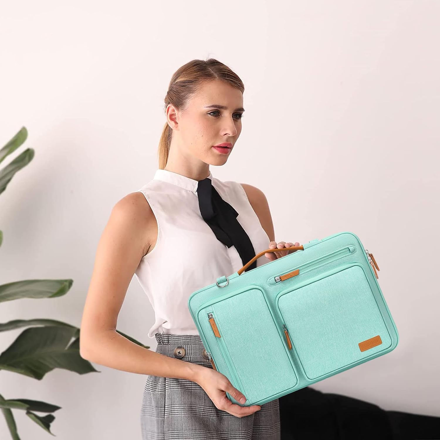 MOSISO 360 Protective Laptop Shoulder Bag,15-15.6 inch Computer Bags Compatible with MacBook Pro 16