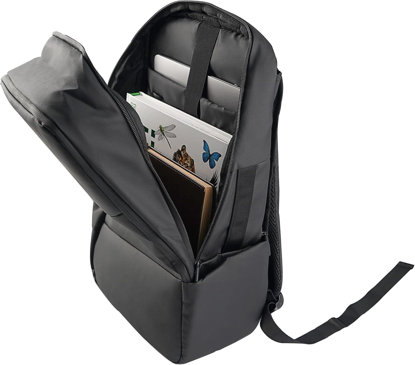 CZUR Business Travel Backpack for Men, Black Water Resistant Laptop Backpack, High Capacity Work Backpack Fits 17.3 Inch Laptop