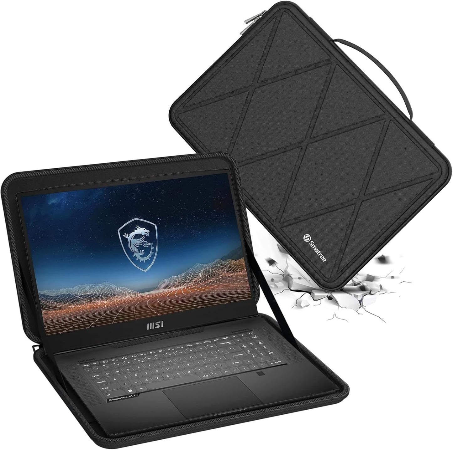 Smatree Hard EVA Protective Case Compatible for 16 inch DELL 16 Plus Laptop, DELL Waterproof and Anti-Shock Laptop Case Bag (X8283T)