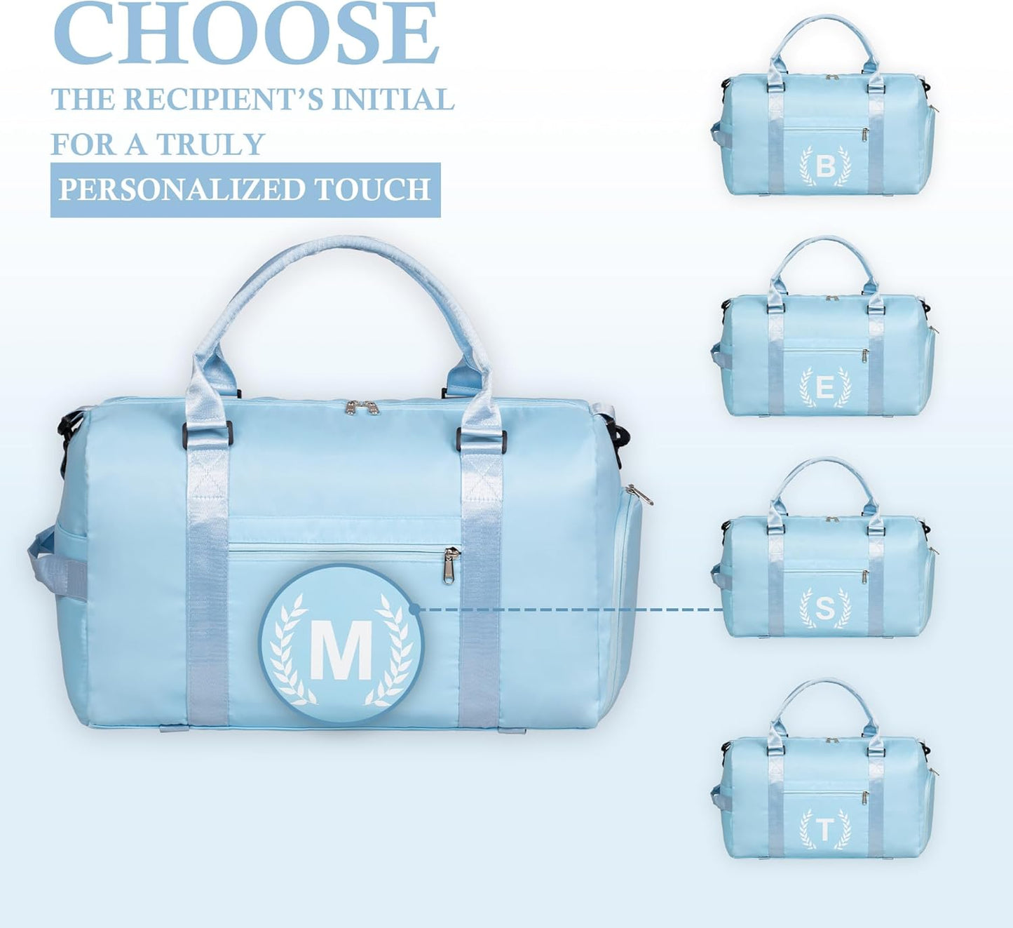 Gym Duffel Bag, Red, Personalized with Initials, Spacious Sports Bag for Yoga & Dance, Wet Pocket, Mat Strap, Travel-Friendly