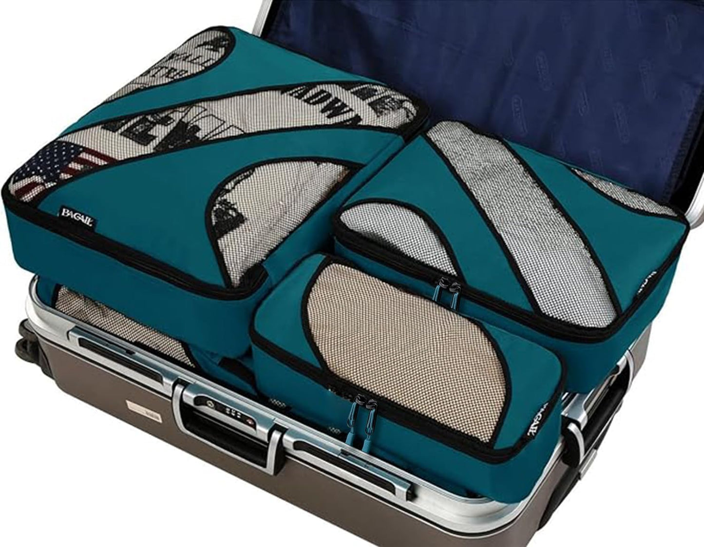 BAGAIL 6 Set Packing Cubes,Travel Luggage Packing Organizers