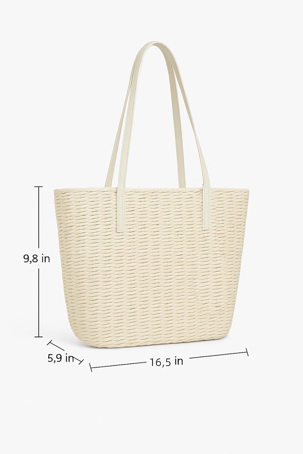 YXILEE Straw Bags For Women | M Size Travel Straw Totes Bag Woven Summer Handmade Shoulder Bag Handbag