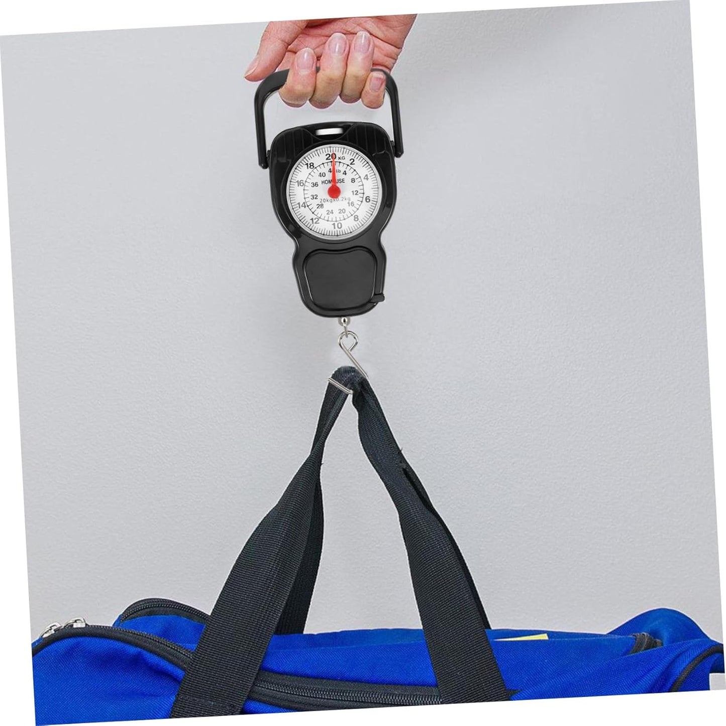20kg Portable Mini Hanging Scale Capacity Mechanical Luggage Scale Measuring Tape for Travel Home and Outdoor Use