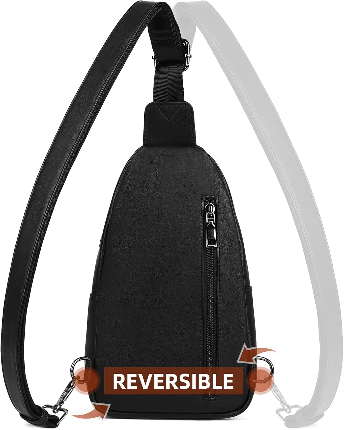 MASINTOR Sling Bag for Women - Crossbody Bags Fanny Pack with Vegan Leather - Adjustable Sling Backack for Travel