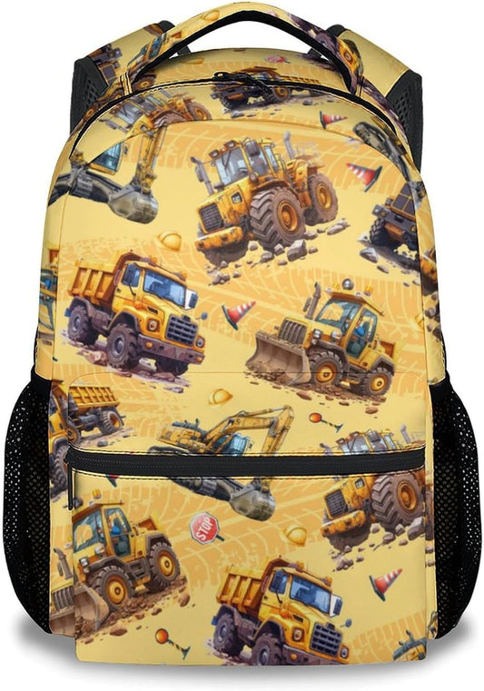 Backpack for Boys - Construction Backpacks for Boys - Lightweight Toddler Bookbag - Truck School Bag for Kindergarten/Preschool/Elementary(17 Inch)