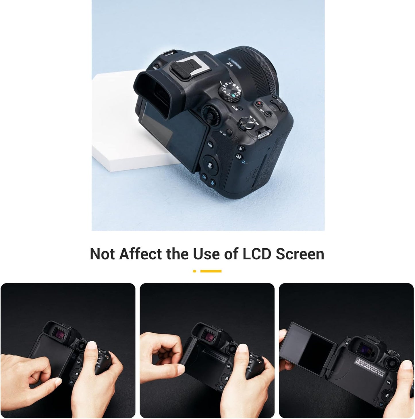 EOS R7 Eyecup Eyepiece, Extended Soft Silicon Camera Eye Cup Viewfinder Eyeshade Protector Cover Special Designed for Canon EOS R7 Mirrorless Camera