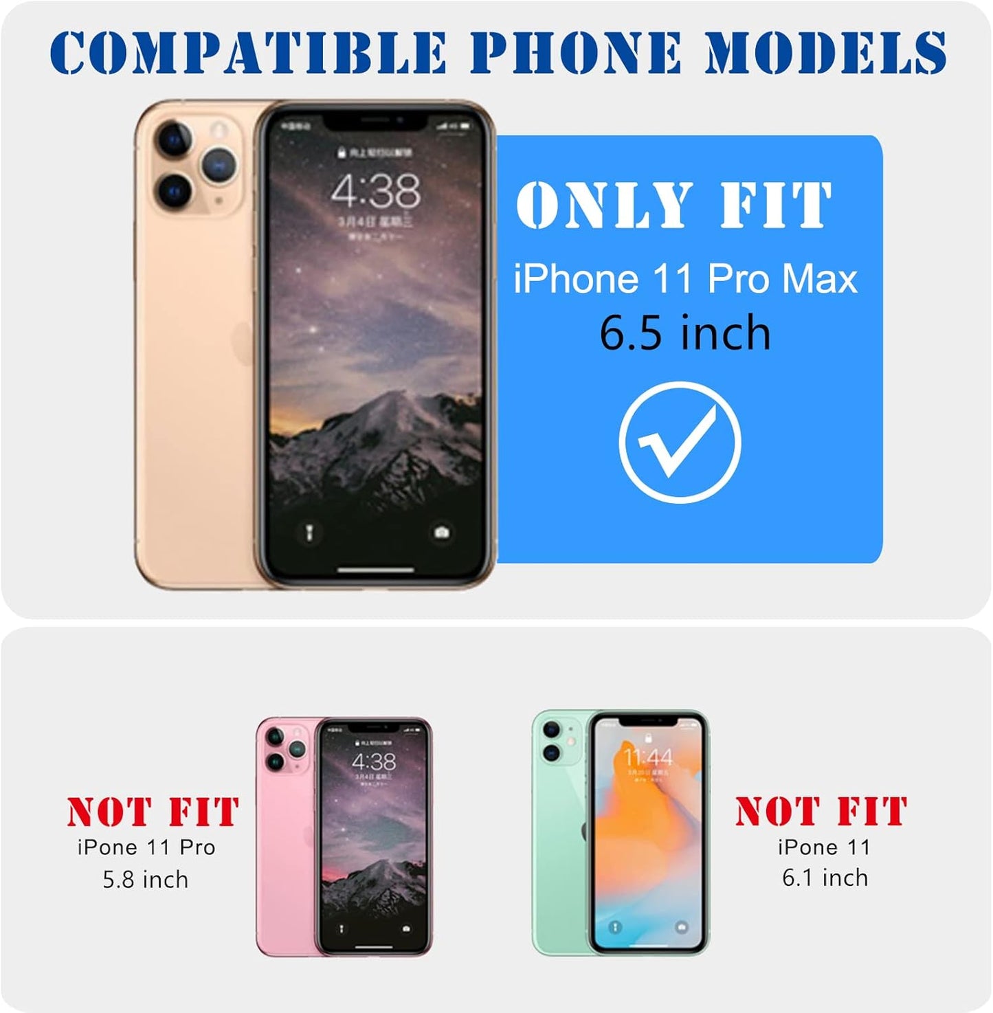for iPhone 11 Pro Max Case, Vintage Camo Pattern Design for Men Boys Teens, Cool Camouflage Shockproof Protective Cover for Girls Women - Blue