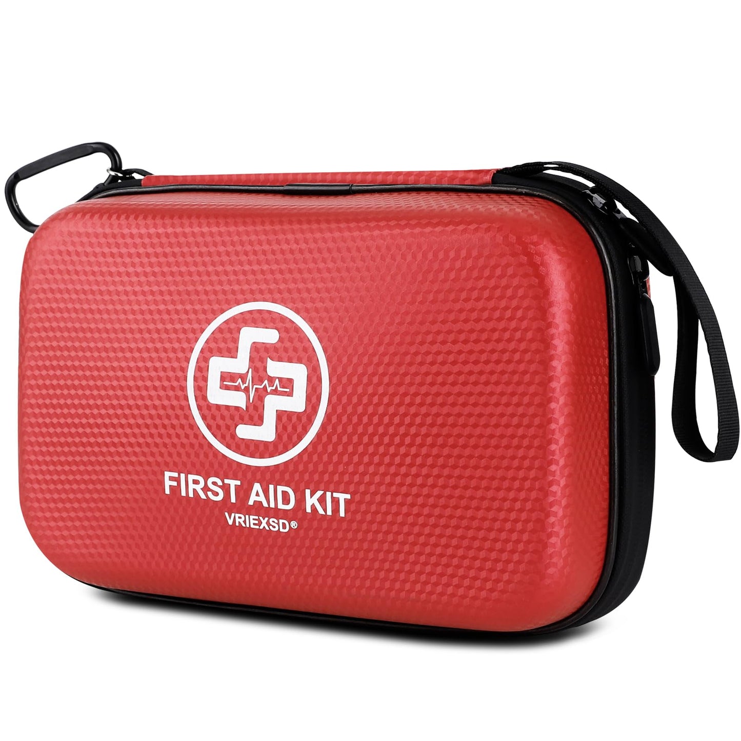 VRIEXSD Premium 320-Piece First Aid Kit, Waterproof EVA Hard Shell Case,Red