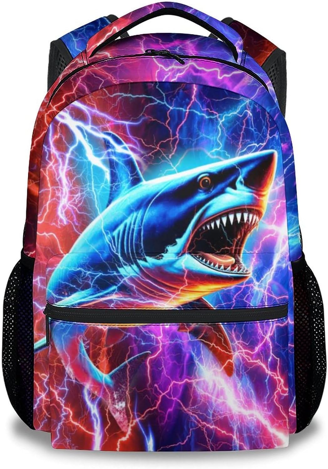 Kids Backpack for Boys - Shark Backpacks for Elementary School, Preschool - 17 Inch Large Capacity Students Bookbag for Travel, Outdoor