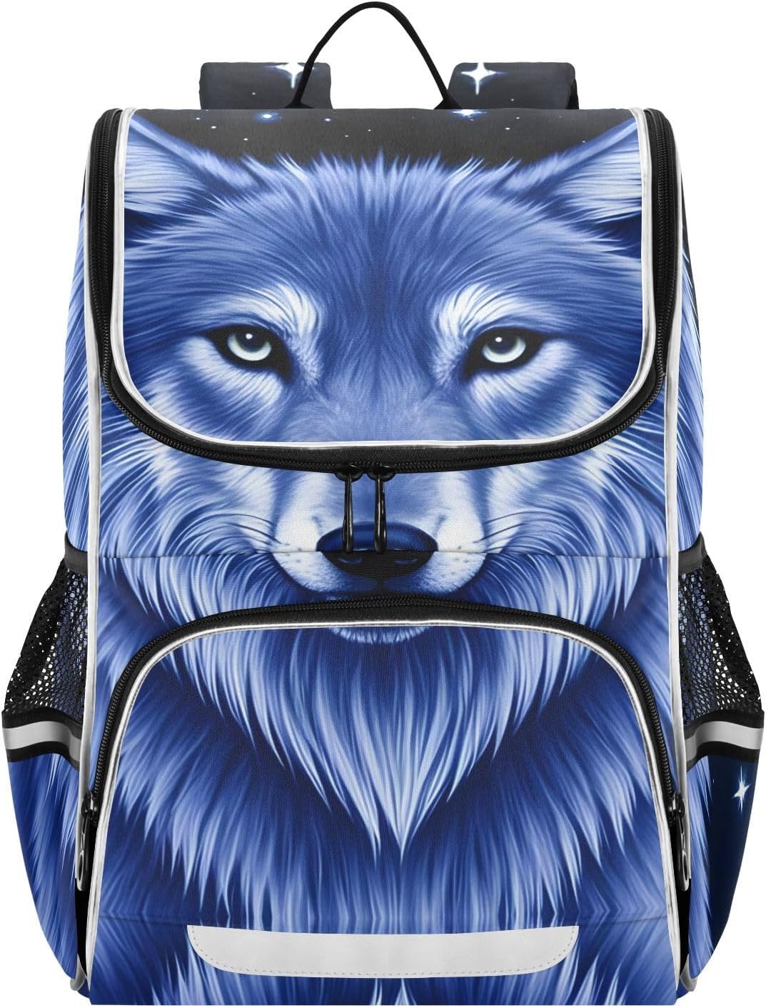Galaxy Wolf Cute Backpack For Girls Kids Backpack Boys Teen School Bag Bookbag Travel Daypacks