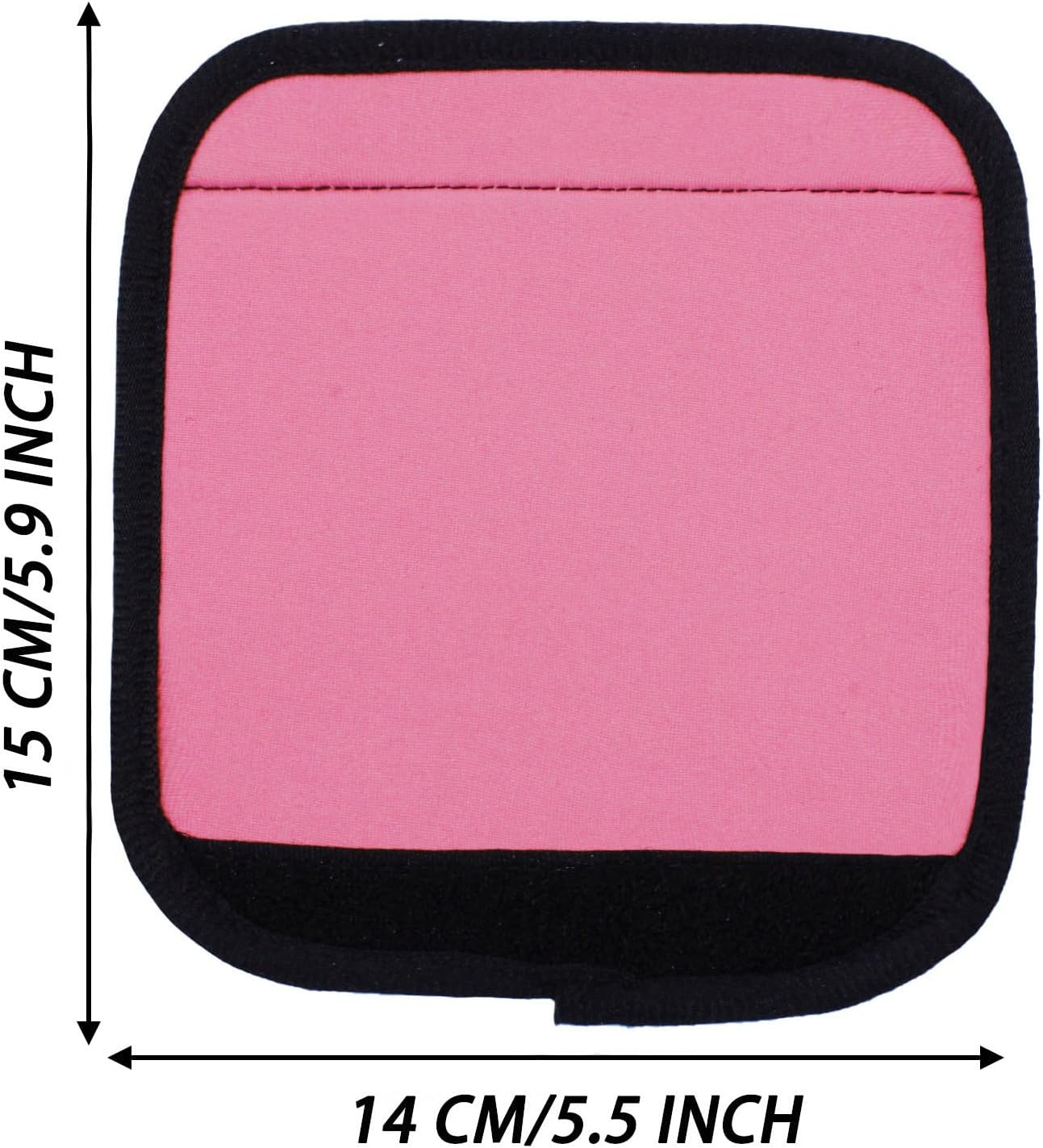 Luggage Handle Wraps, Soft Travel Bag Handle Cover, Padded Handle Grip, Suitcase Tags Identifiers for Travel Accessories, Pink, 2pcs