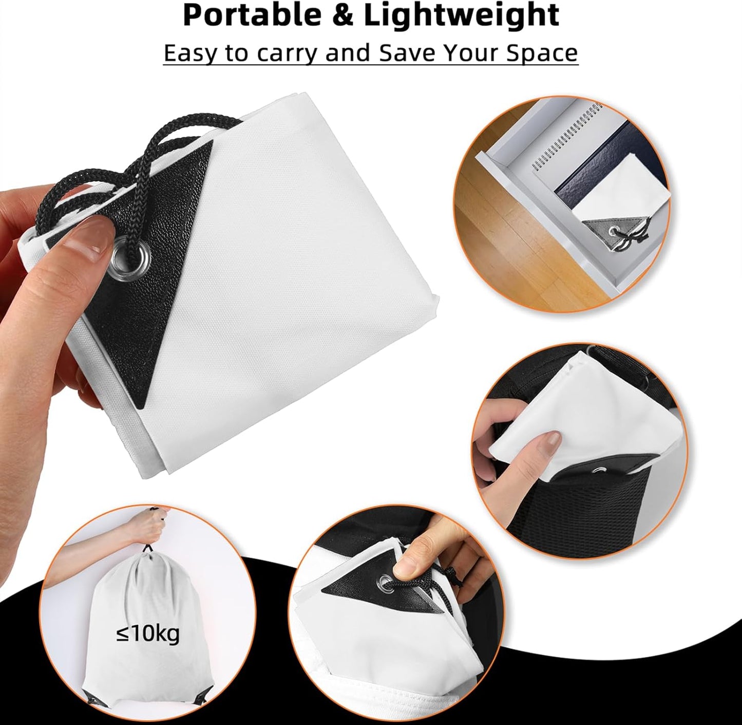 GoodtoU Drawstring Bags Bulk Nylon Backpack Draw String Back Bag Cinch Sack Drawstring Gym Bag Backpack for Sport, Traveling, Team (White, 128Pcs)