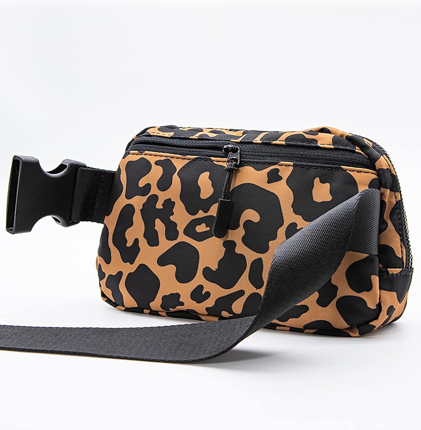 Fanny Pack Cross Body Small Crossbody Bags for Women Men Trendy Nylon Waterproof Mini Purse Travel Running Belt Bag Lulu Dupes Bum Hip Chest Waist Pack Side Bag Must Have Leopard