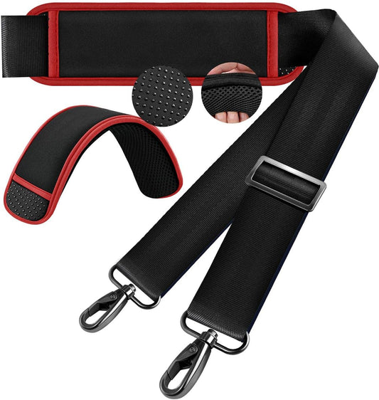 60 Inch Shoulder Strap, Ultra-Thick and Padded with Metal Swivel Hooks for Laptop Messenger and Crossbody Canvas Bags