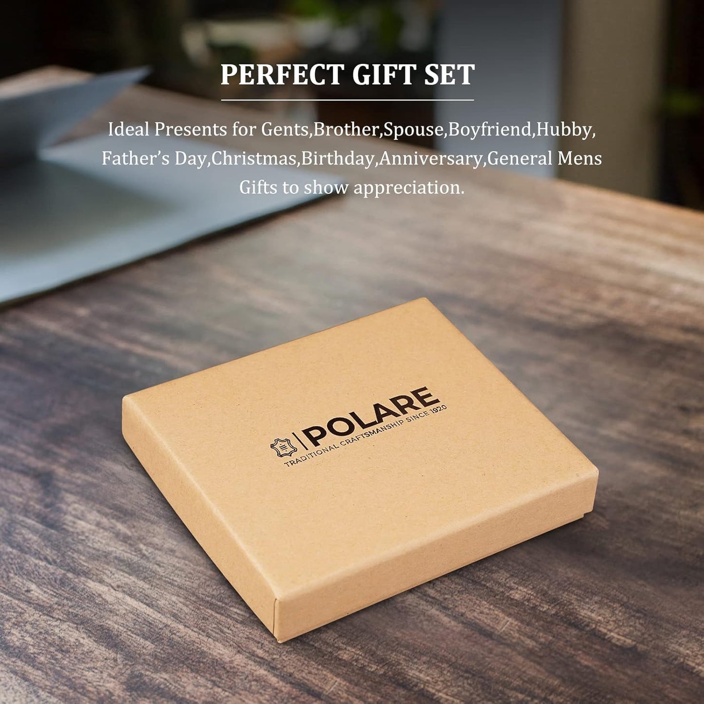 Polare Slim RFID Blocking Leather Passport Holder Travel Bifold Wallet For Men (Dark Brown(Snap Version))