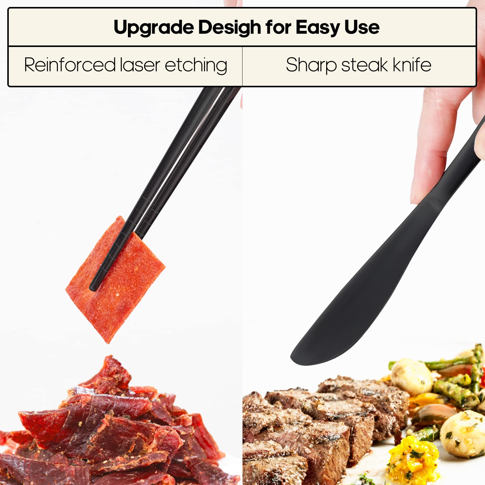Travel Utensils with Case, Quatish Portable Silverware Set for Work, Stainless Steel Reusable