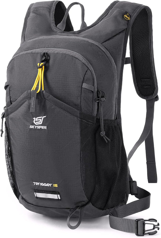 SKYSPER Hiking Backpack 15L Lightweight Walking Daypack for Camping Travelling Daytrip Small Trail Bagpack for Men Women