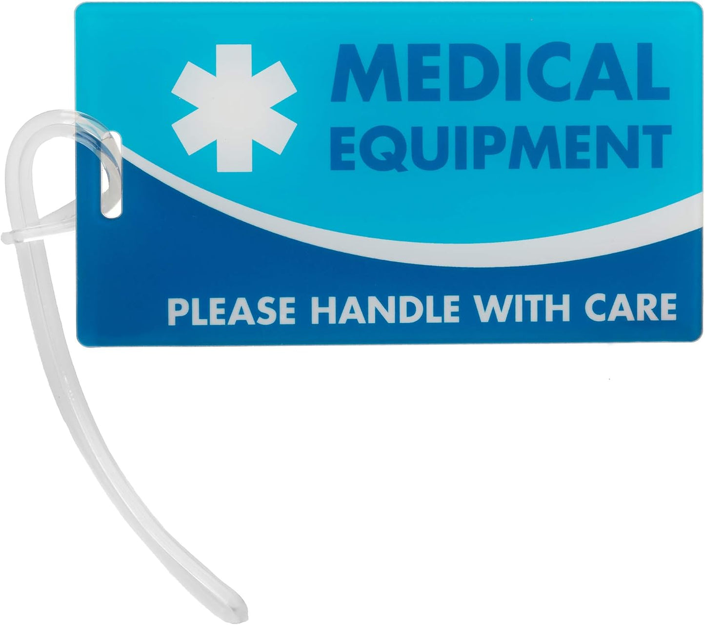 Medical Equipment ID Identification Luggage Tag | Blue | Medical Alert | Carry-On Respiratory Devices | Travel Supplies | Bag Tag | Luggage Gift