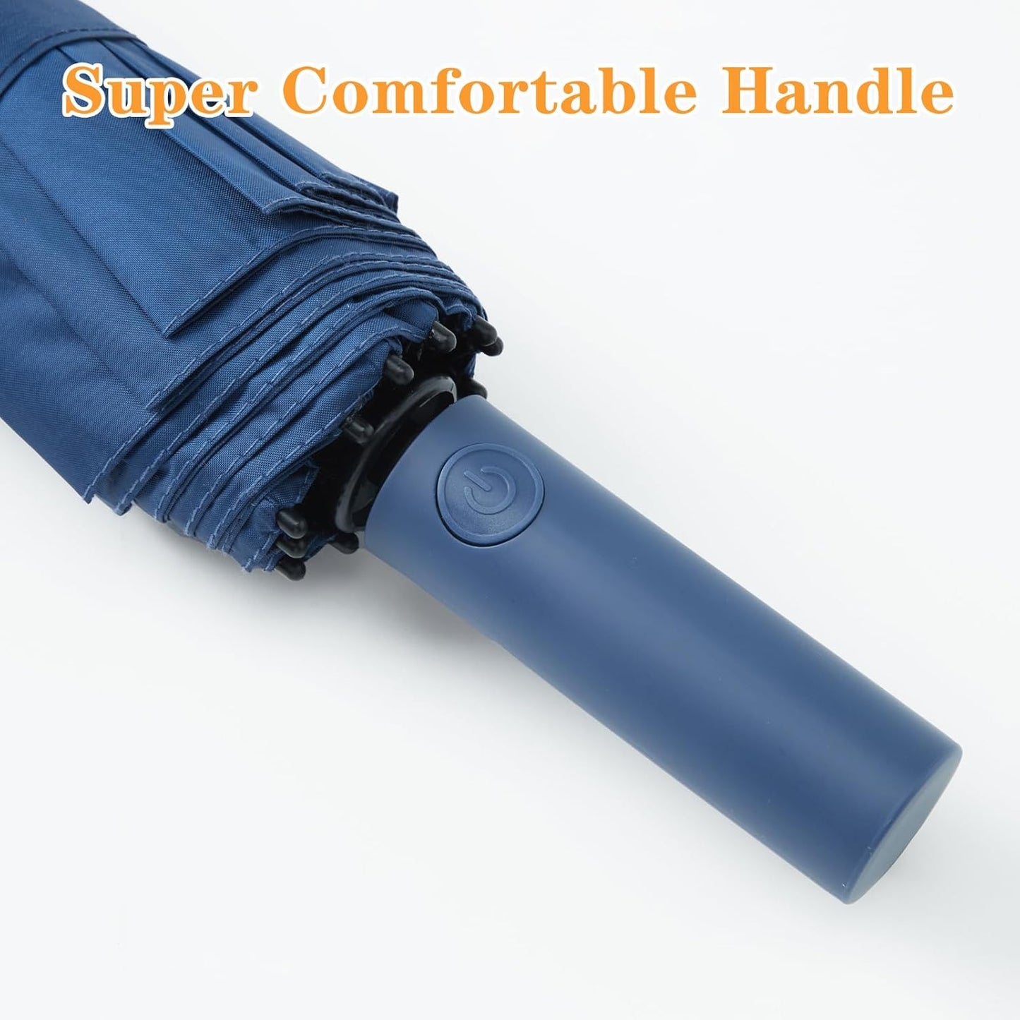 Large Double-Ribs Umbrella Automatic Folding Umbrella for Women Men, Travel, UPF 50+ UV Protection,46-Inch, 12 Ribs, Light Green