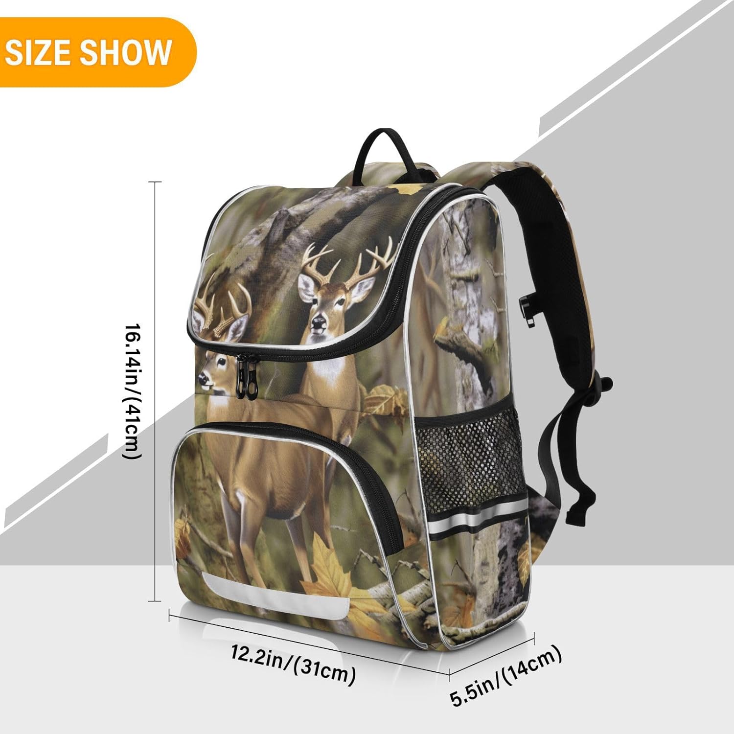 Camo Deer Hunt Cute Backpack For Girls Kids Backpack Boys Teen School Bag Bookbag Travel Daypacks