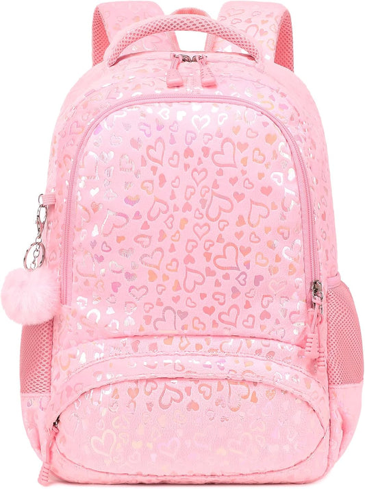 School Backpack for Girls Large Fluffy Bookbag for Kids Teens School Bags for Girl Primary Middle School Casual Daypack