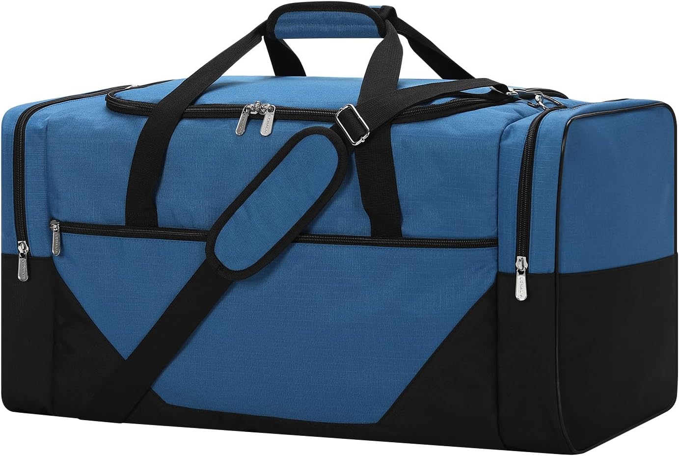 25 in Large Travel Duffel Bag for Men - 56L Roomy Weekender Bag for Gym with Trolley Sleeve (Blue)