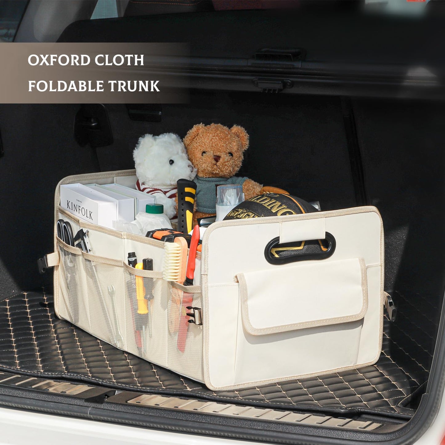 JiatuA Car Trunk Organizer, Car Organizers and Storage Collapsible Multi Compartment Container Box