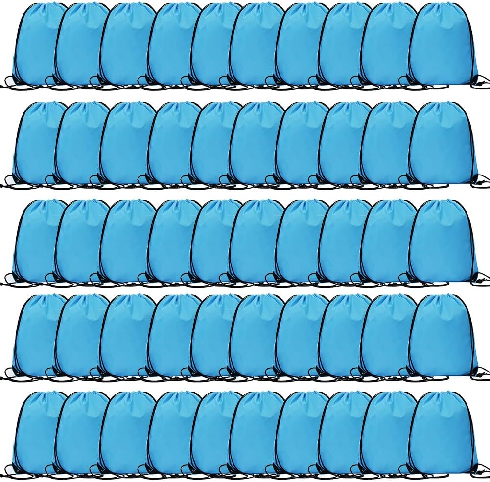 Bulk Drawstring Bags, Polyester Draw String Bags, Gym Sports Cinch Bag Drawstring Backpack for Women Men
