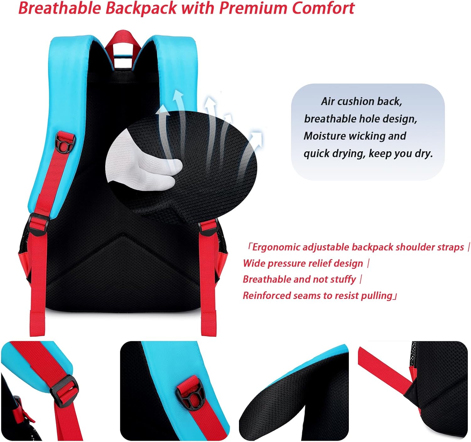 Boys Backpack Kids Bookbag Teens School Bag Luminous Game Large capacity bag