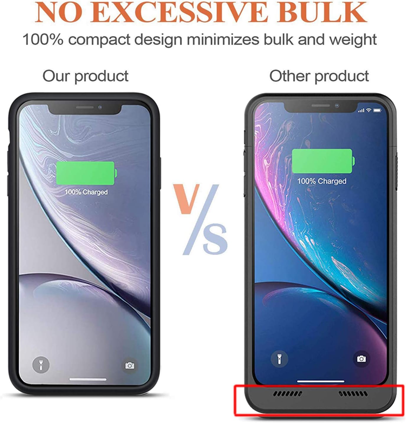 Battery Case for iPhone XR, 7000mAh Slim Portable Protective Charging case Compatible with iPhone XR (6.1 inch) Rechargeable Battery Pack Charger Case (Black)