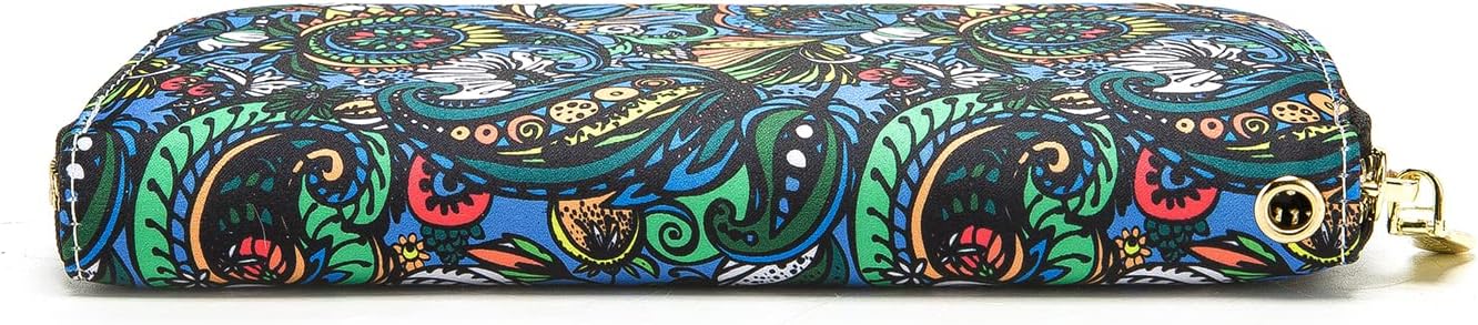 Women Wallet Card RFID For Womens Holder Blocking Credit Small Zipper Purse Pocket Bifold Slim Coin ID Ladies Wristlet Clutch Large Capacity Window Case Travel Zip Women's