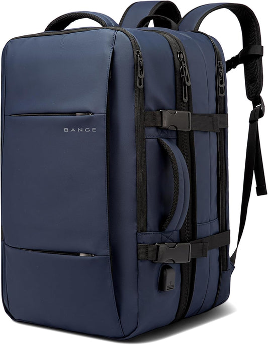 BANGE 45L Travel Backpack, Expandable Backpacks,Traveling Business Backpack For 17.3” Laptop,Airport Suitcase Backpack For Men
