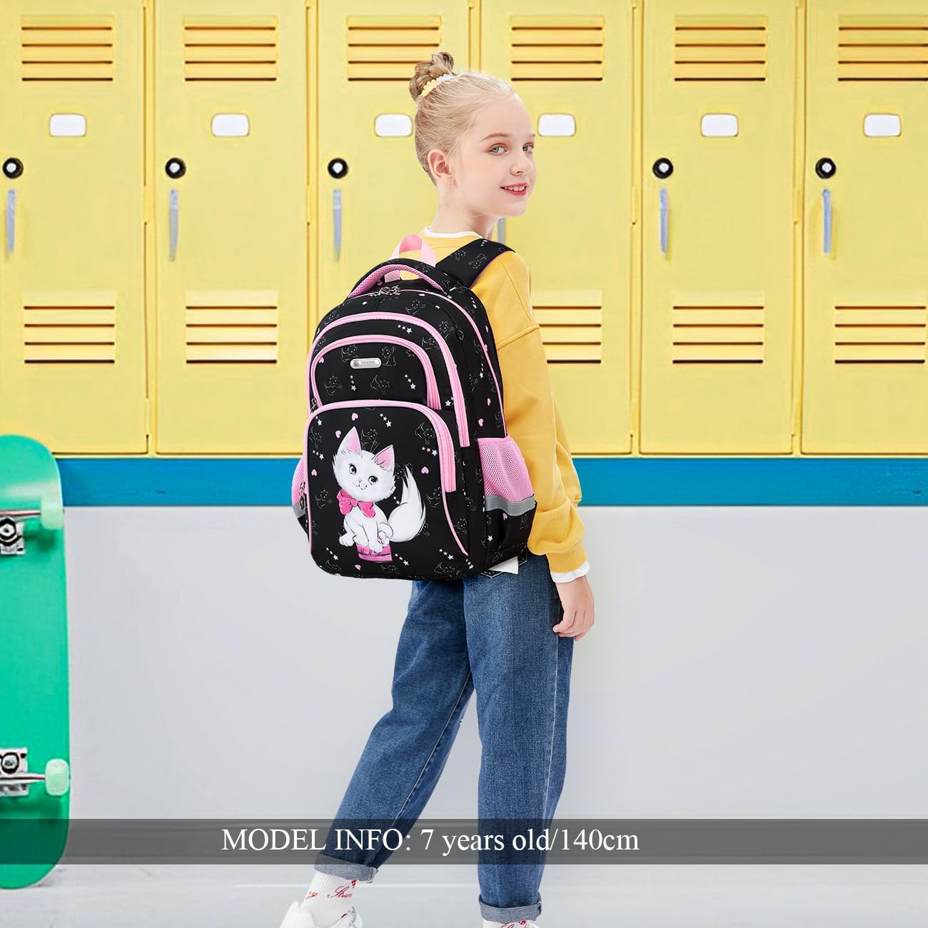 Cusangel Backpack for Girls Boys School Bookbags Kindergarten Elementary Lightweight Waterproof Multifunctional Large Capacity for Backpack (16 inch cat Fun Prints)