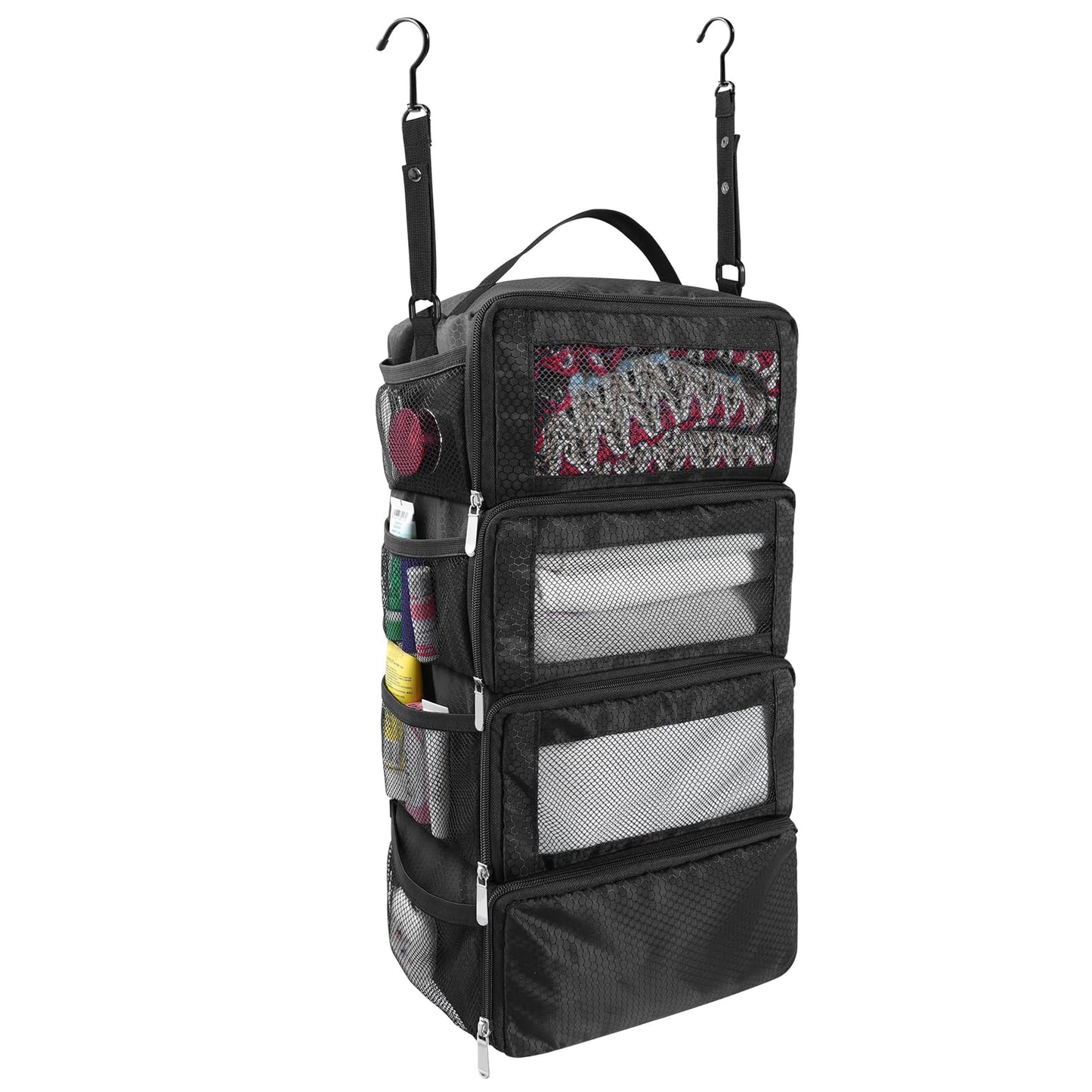 Olosar Suitcase Organizer, Travel Luggage Organizer Portable Hanging Travel Shelves Collapsible