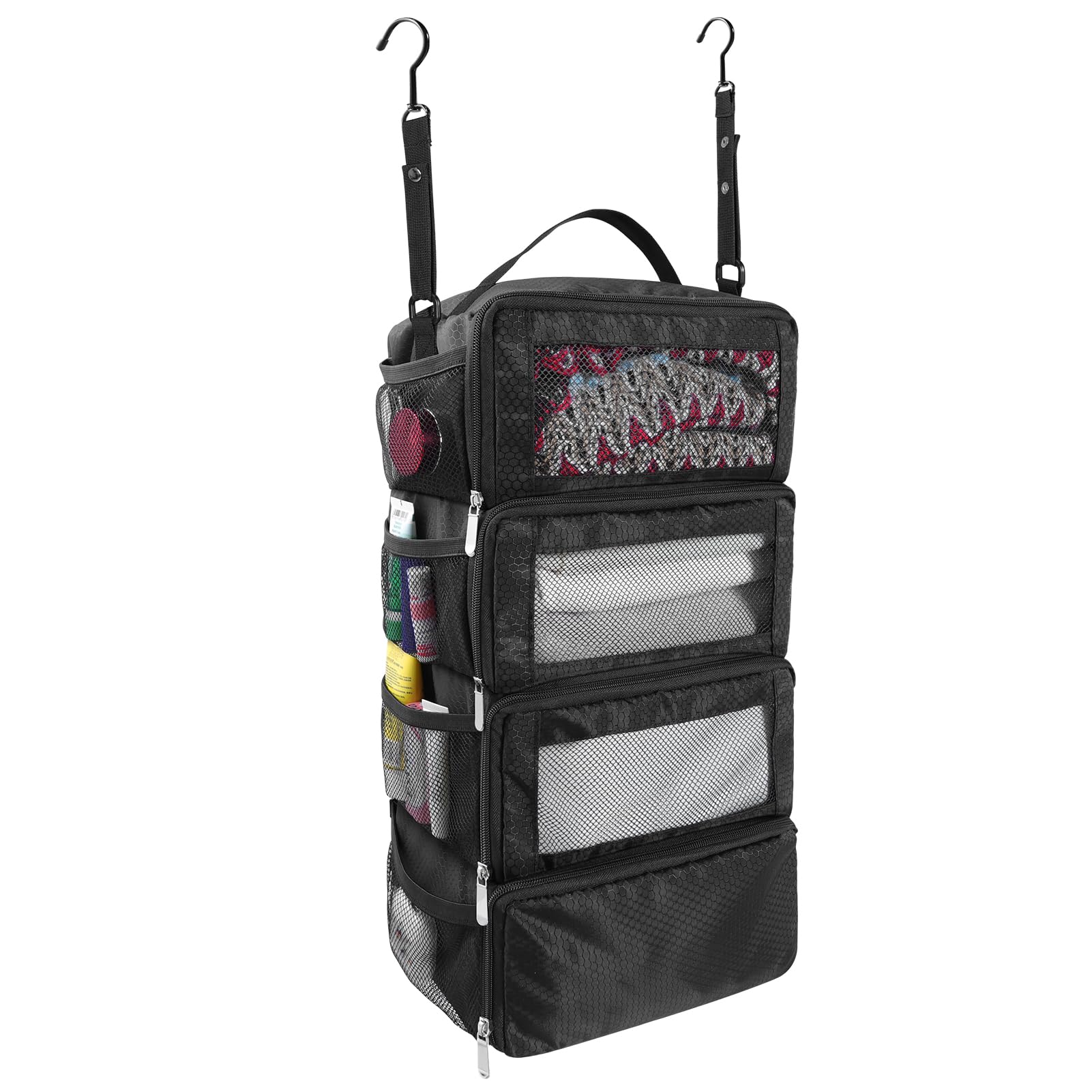 Olosar Suitcase Organizer, Travel Luggage Organizer Portable Hanging Travel Shelves Collapsible