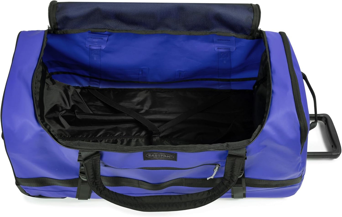 Eastpak Duffel Pack Wheel L – 90L Wheeled Duffel with Telescopic Handle, Convertible Backpack Straps, Weatherproof Finish & Gear Loops