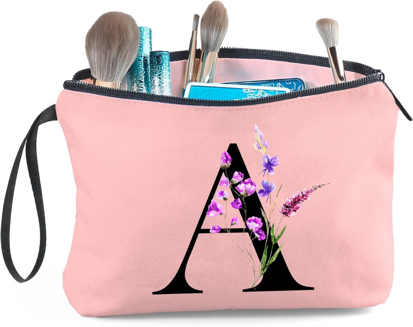 SEAMOON Maid of Honor Friendship Birthday Gifts for Women Her Aunt Sister Bridesmaid Coworkers Bride Personalized Makeup Cosmetic bag with Mirror Mothers Day Christmas Graduation A